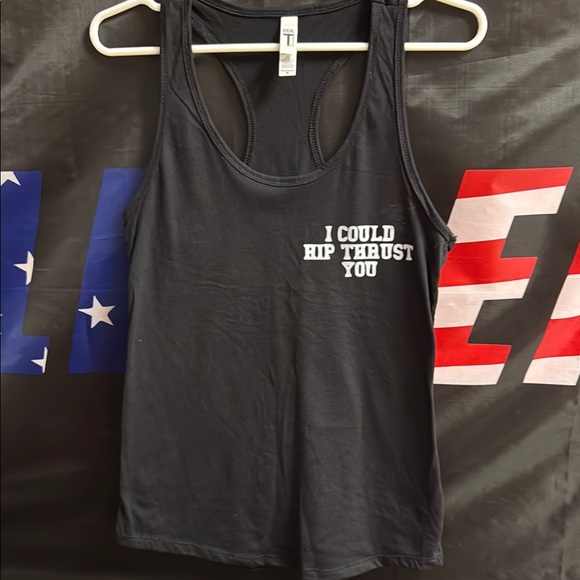 Next Level Apparel Tops - Black Graphic Tank Top